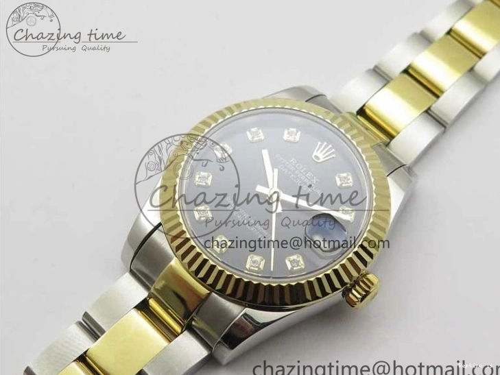 1225 StreetReady Datejust 31mm 278273 SS YG BP Maker Best Edition Black Diamonds Dial on SS YG Oyster Bracelet 2717